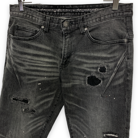 Black Ripped Skinny Fit Jeans – AX Paris